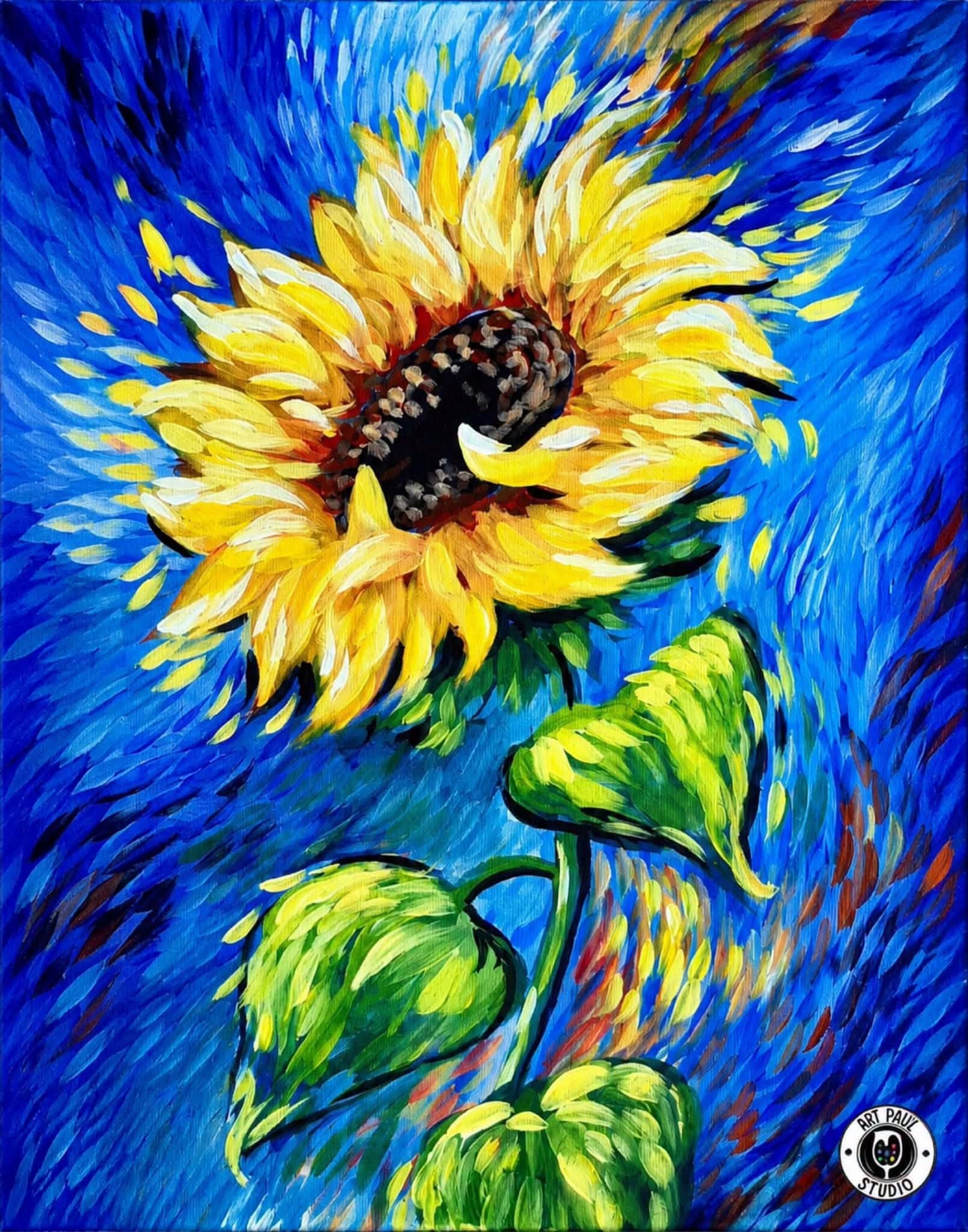 Van Gogh Sunflower Paint Night at Jersey's Bar & Grill