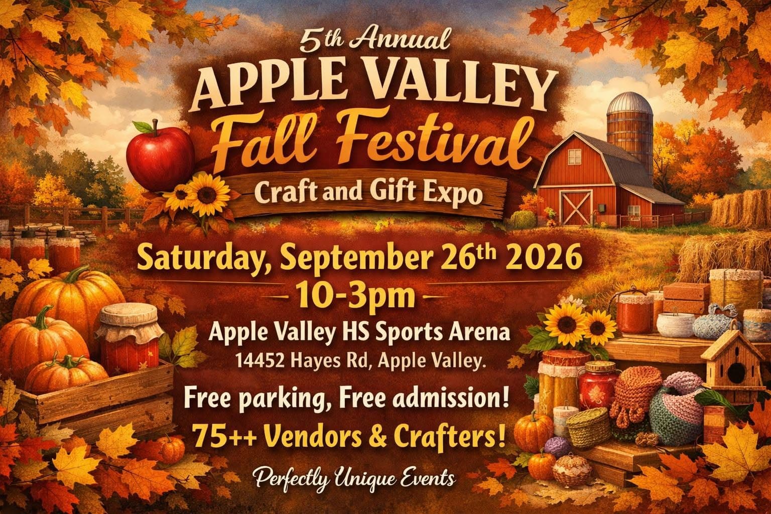 5th Annual Apple Valley Fall Festival Craft & Gift Expo