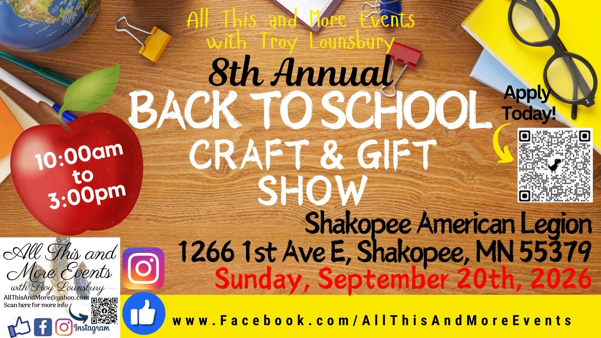 8th Annual Back to School Craft & Gift Show