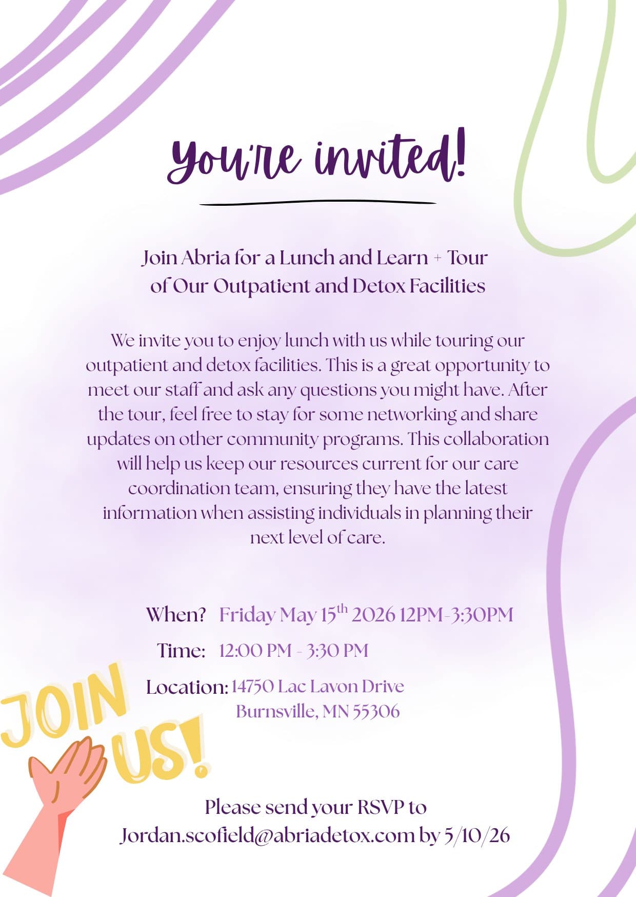 Abria lunch & learn + facility tour