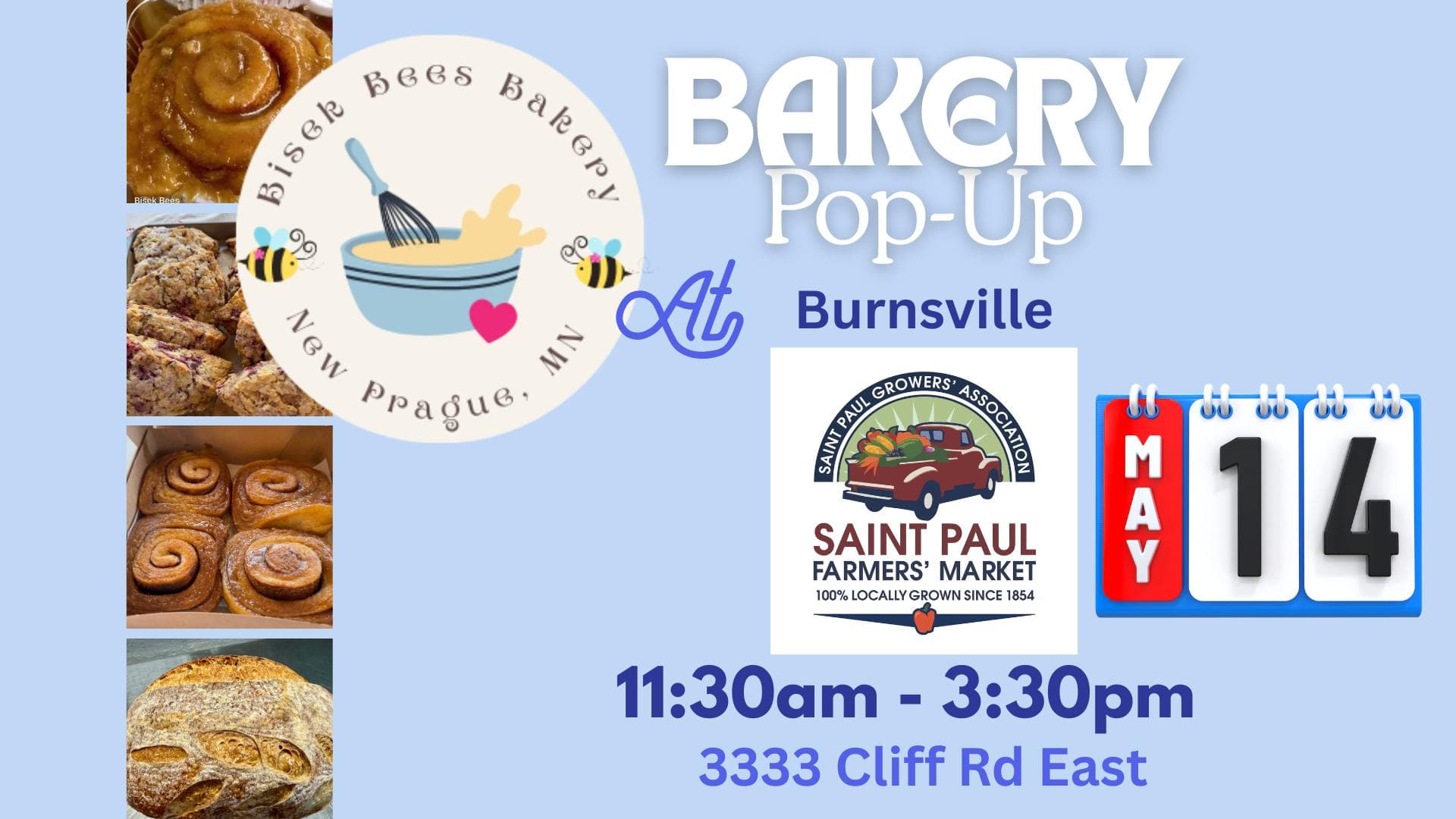Bisek Bees Bakery Pop-up at Burnsville Farmers Market