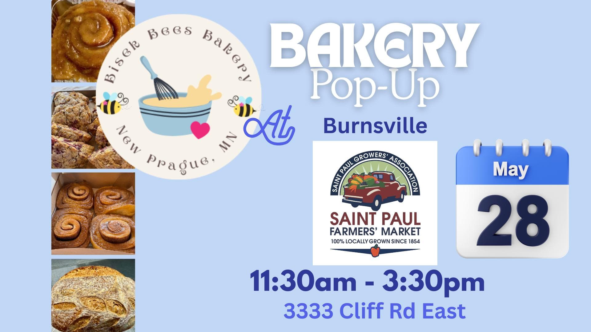 Bisek Bees Bakery Pop-up at Burnsville Farmers Market