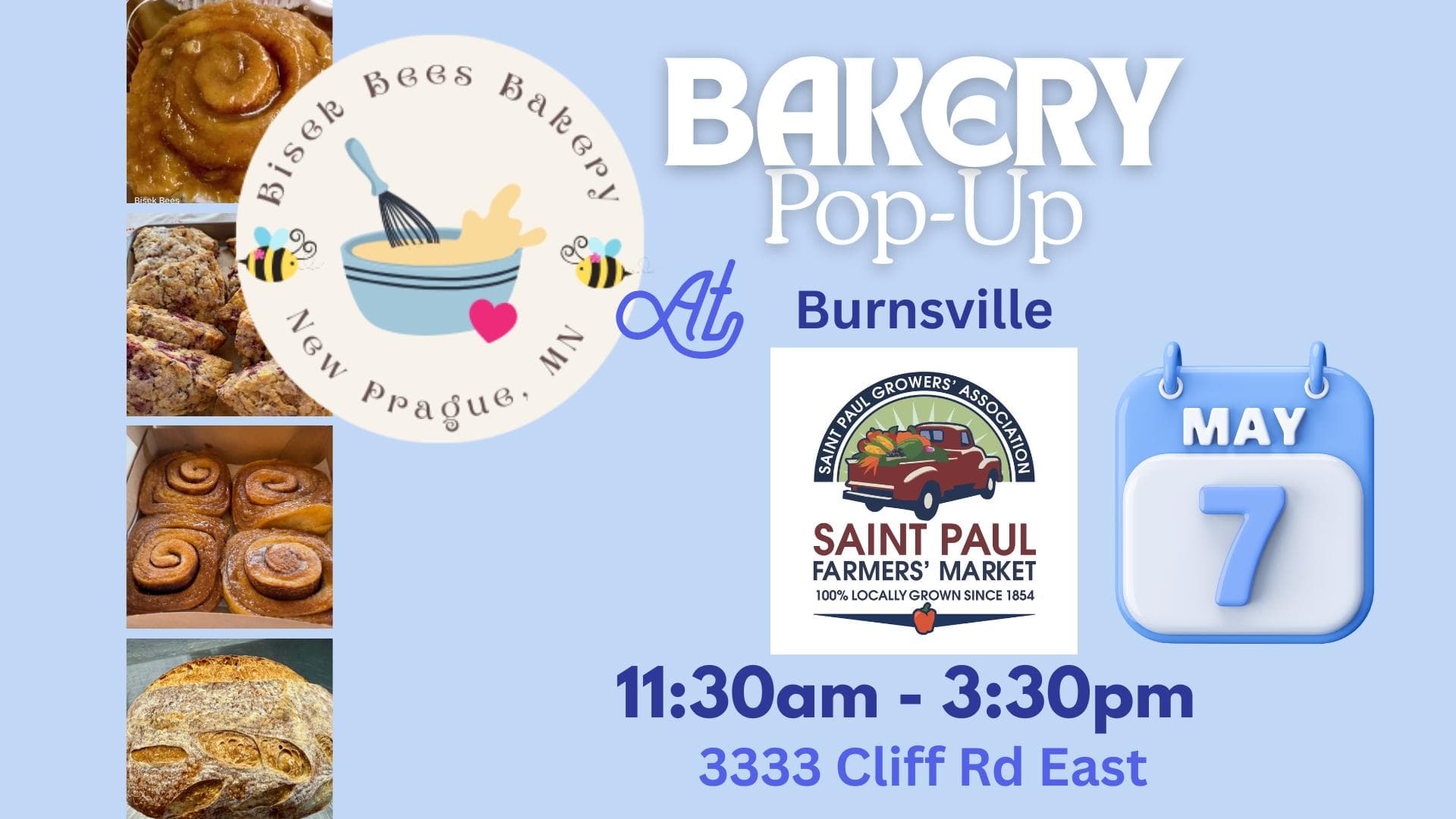 Bisek Bees Bakery Pop-up at Burnsville Farmers Market