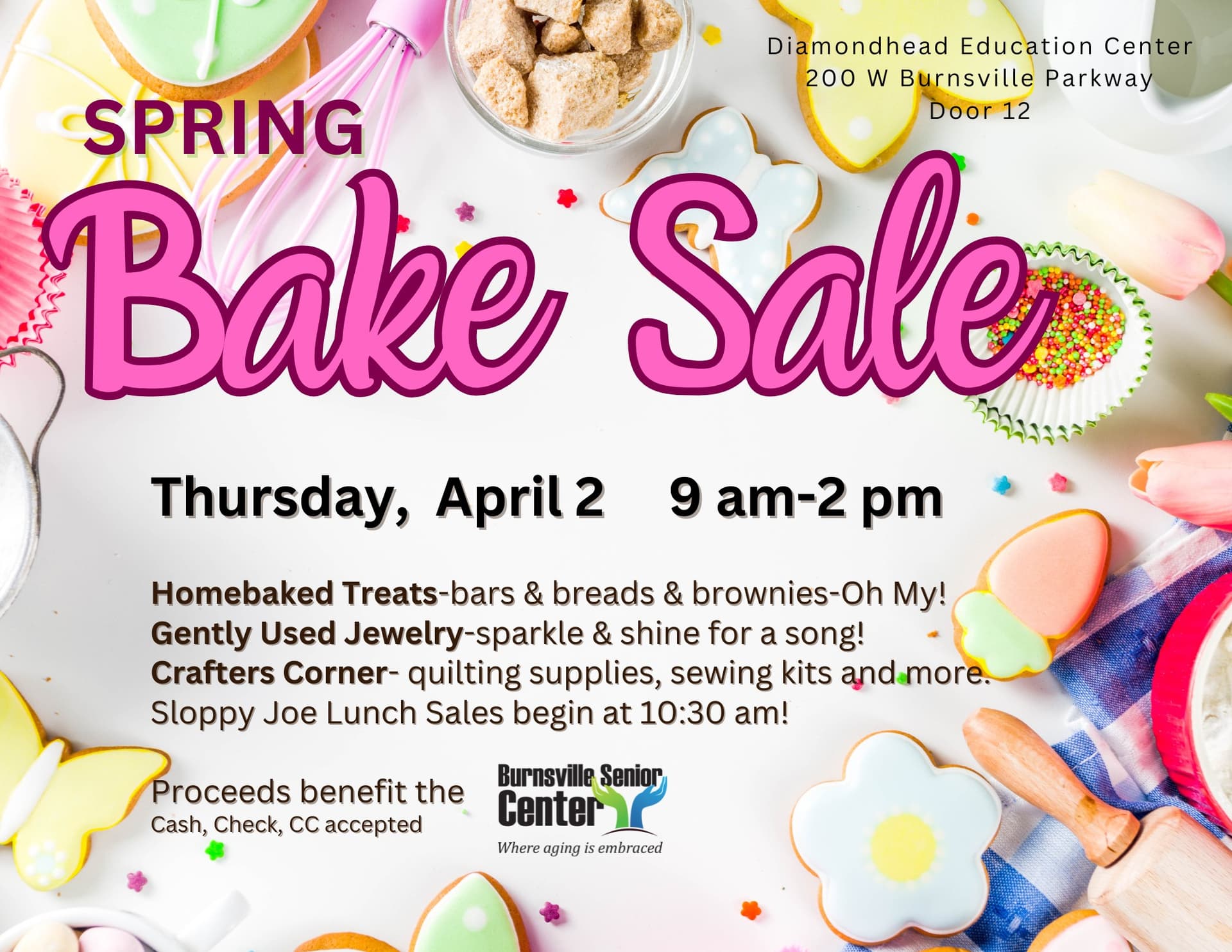 Burnsville Senior Center Spring Bake Sale