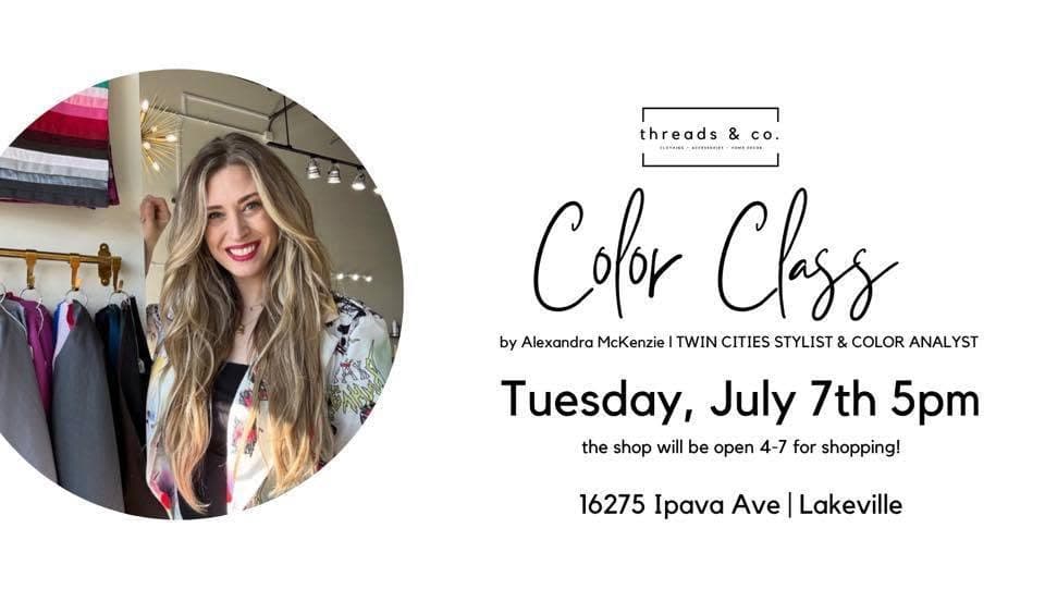 Color Analysis Event: registration required- get your ticket today!
