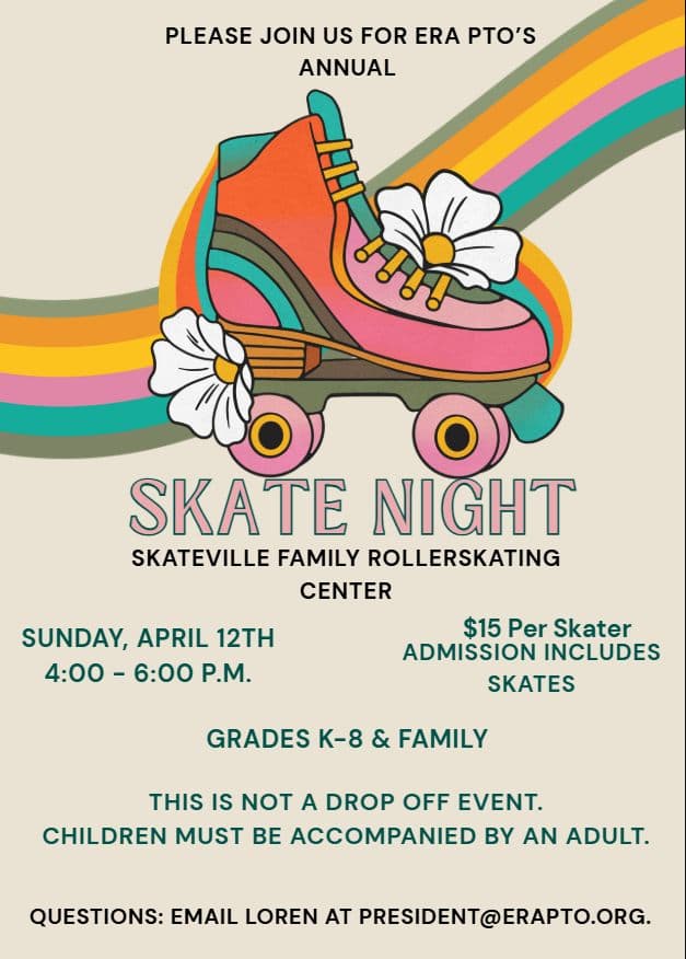 ERA PTO's Annual School Skate Night for Grades K-8