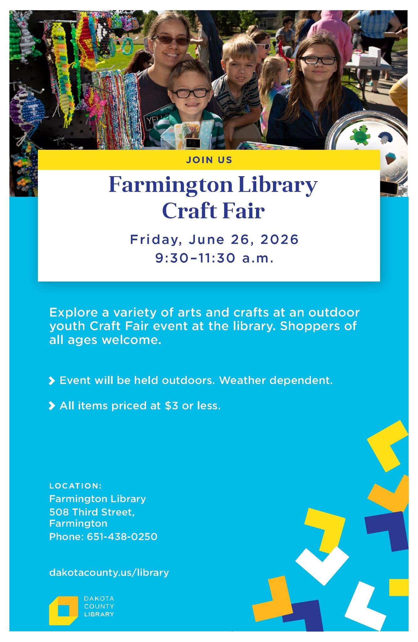 Farmington Library Kids Craft Fair