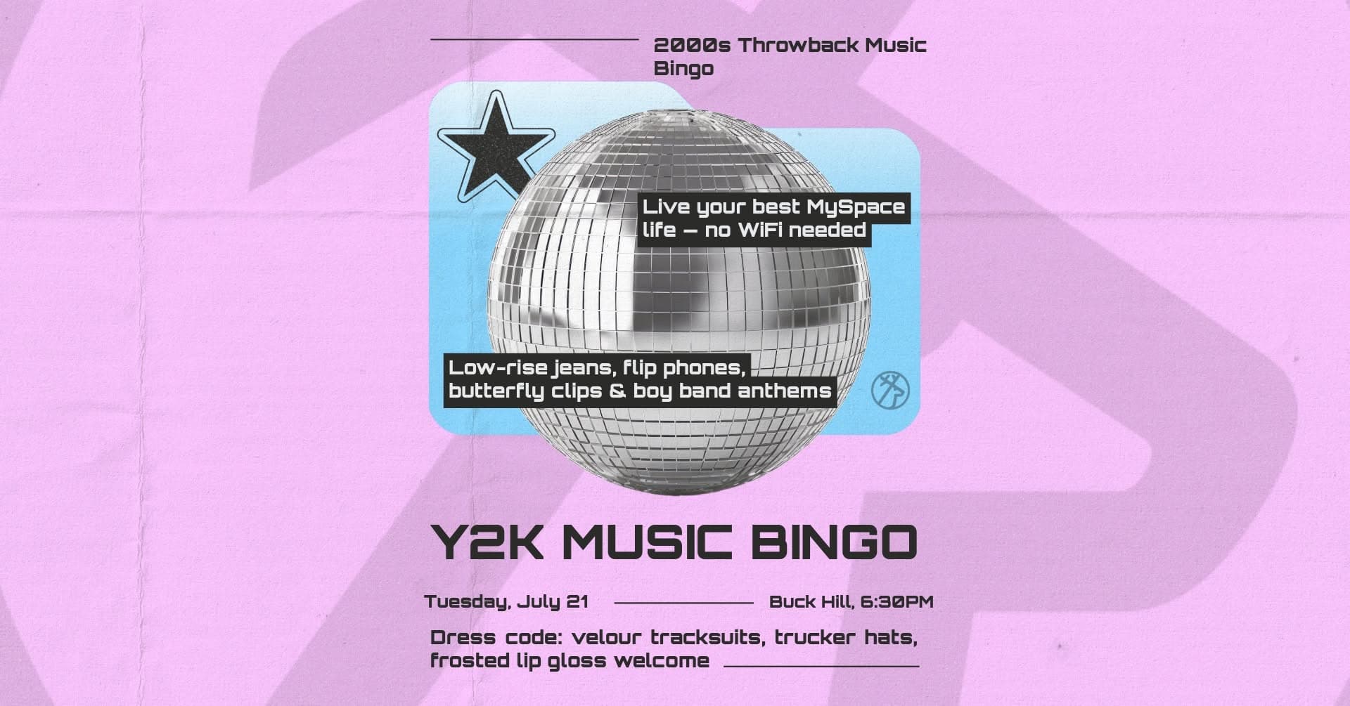 FREE MUSIC BINGO: Y2K THEME!