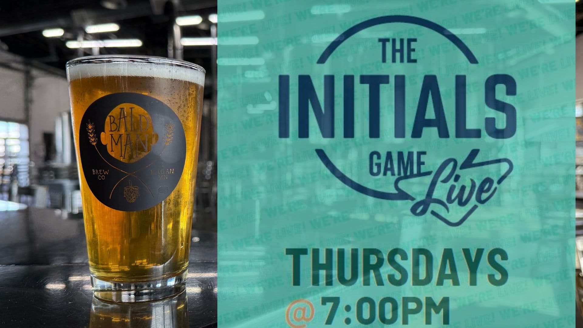 The Initials Game Live at Bald Man Brewing