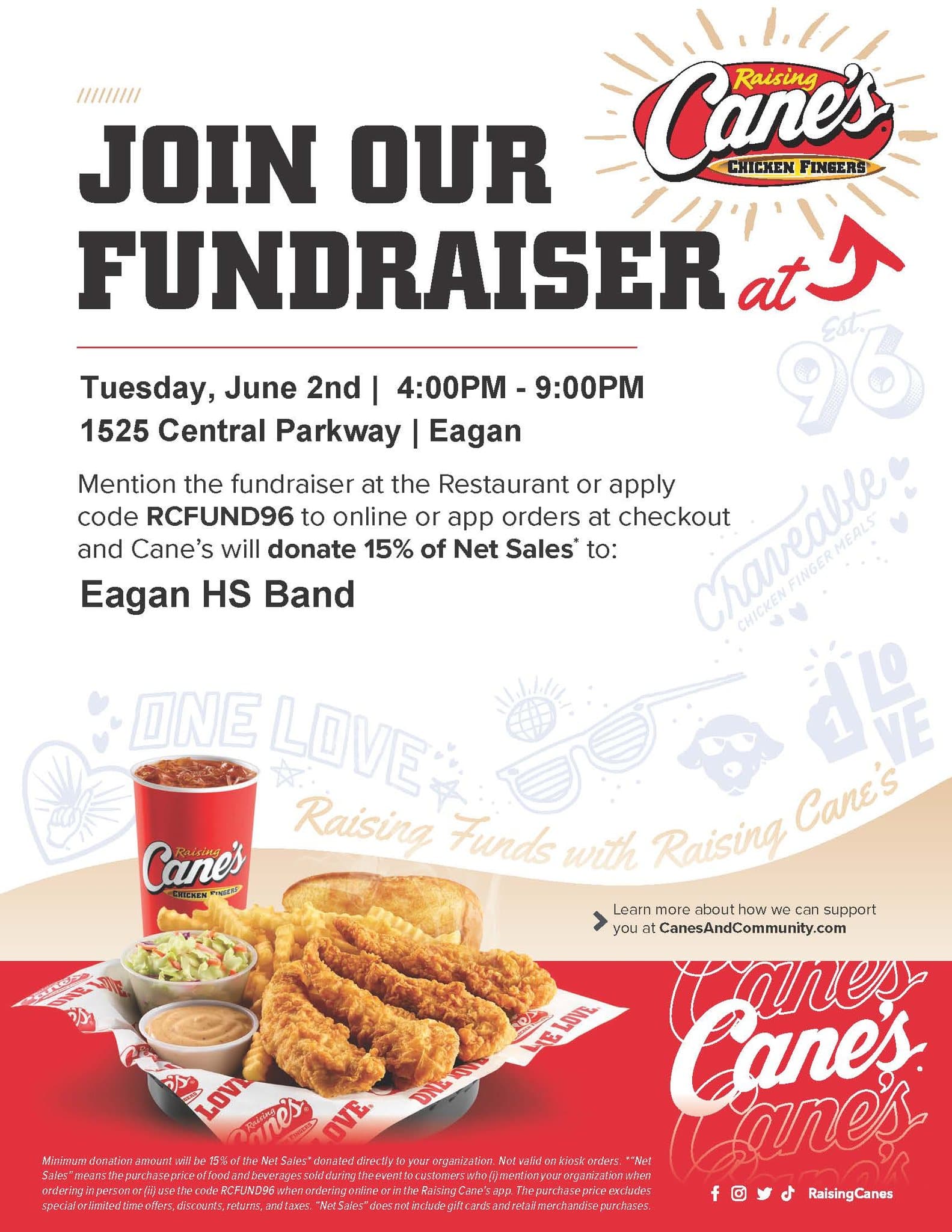 June Dine-Out - Raising Canes