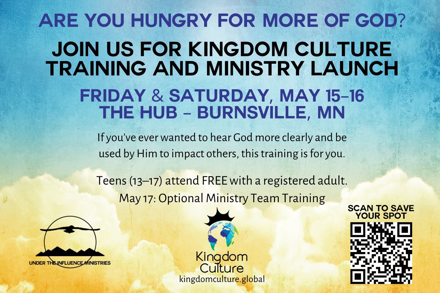 Kingdom Culture Training and Ministry Launch