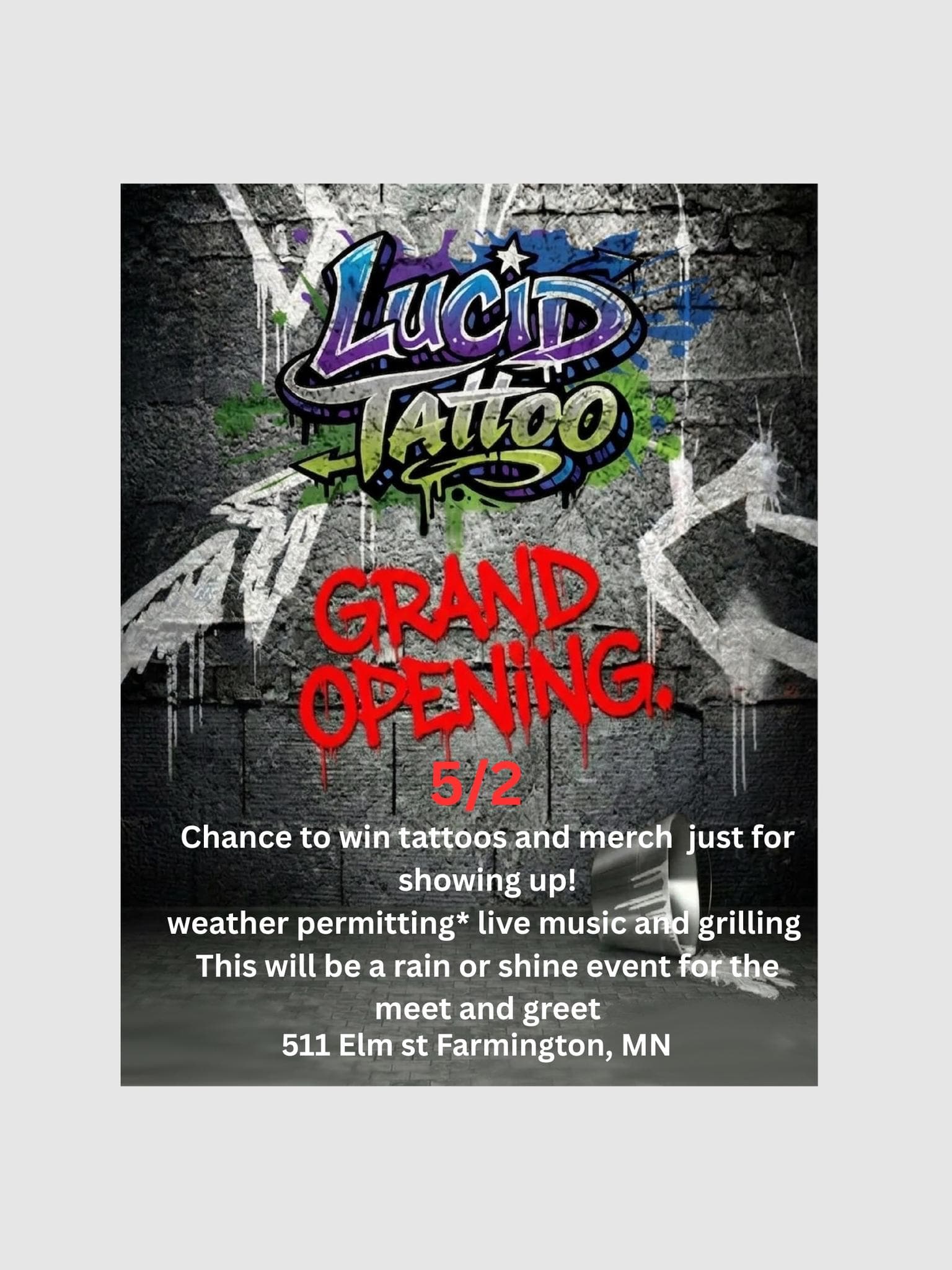 Lucid Tattoo Grand Opening Meet and Greet