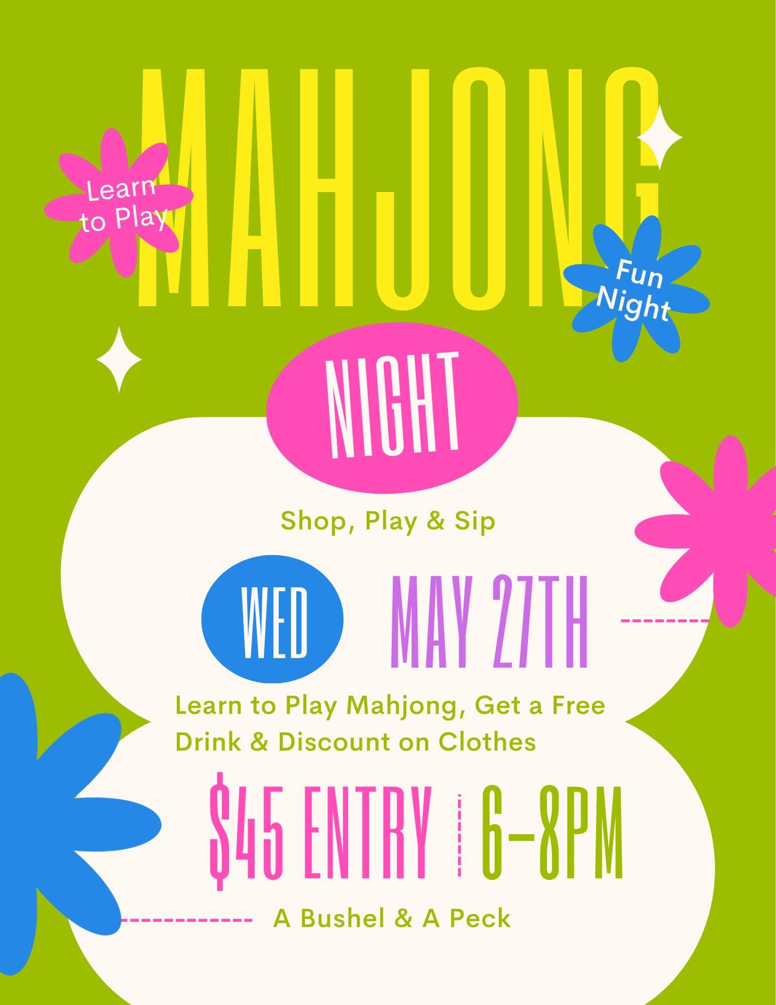 Mahjong 101 Class (5/27)