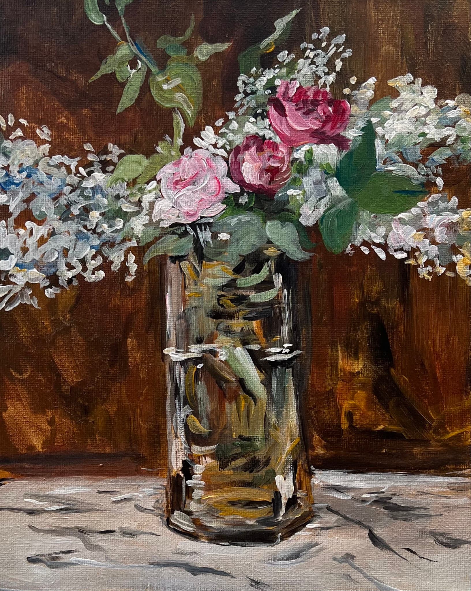 Paint Like Manet- White Lilacs in a Vase