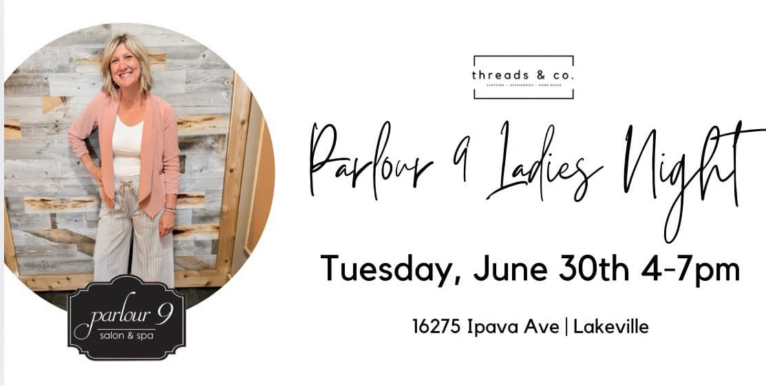 Parlour 9 Ladies Night at Threads & Co