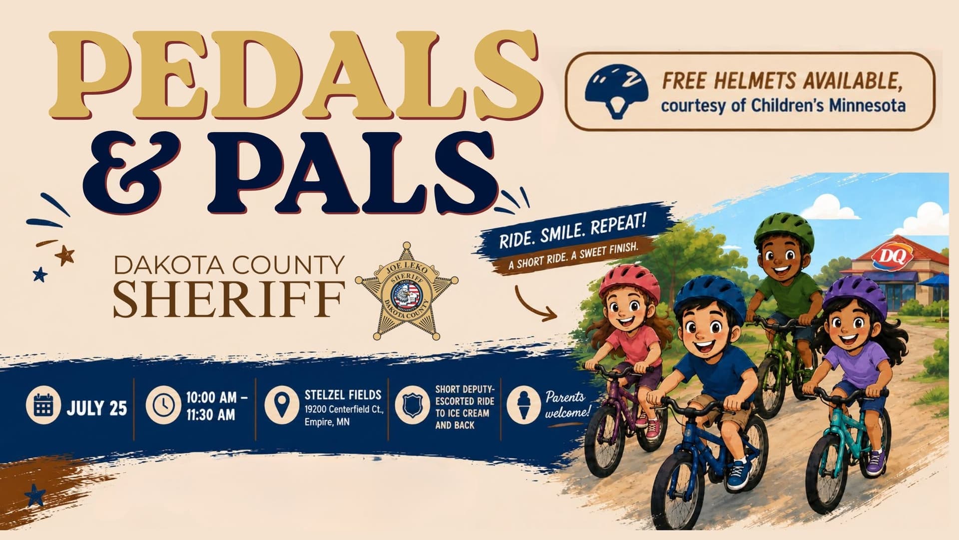 Pedals and Pals Kids Bike Ride