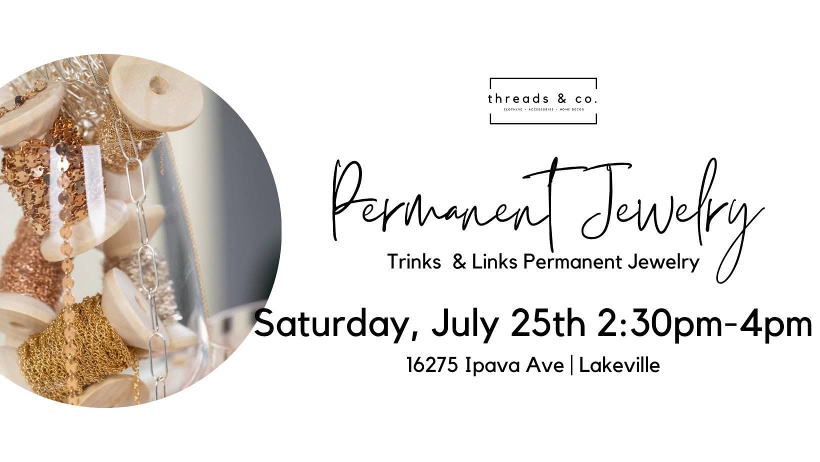 Permanent Jewelry with Trinks & Links at threads