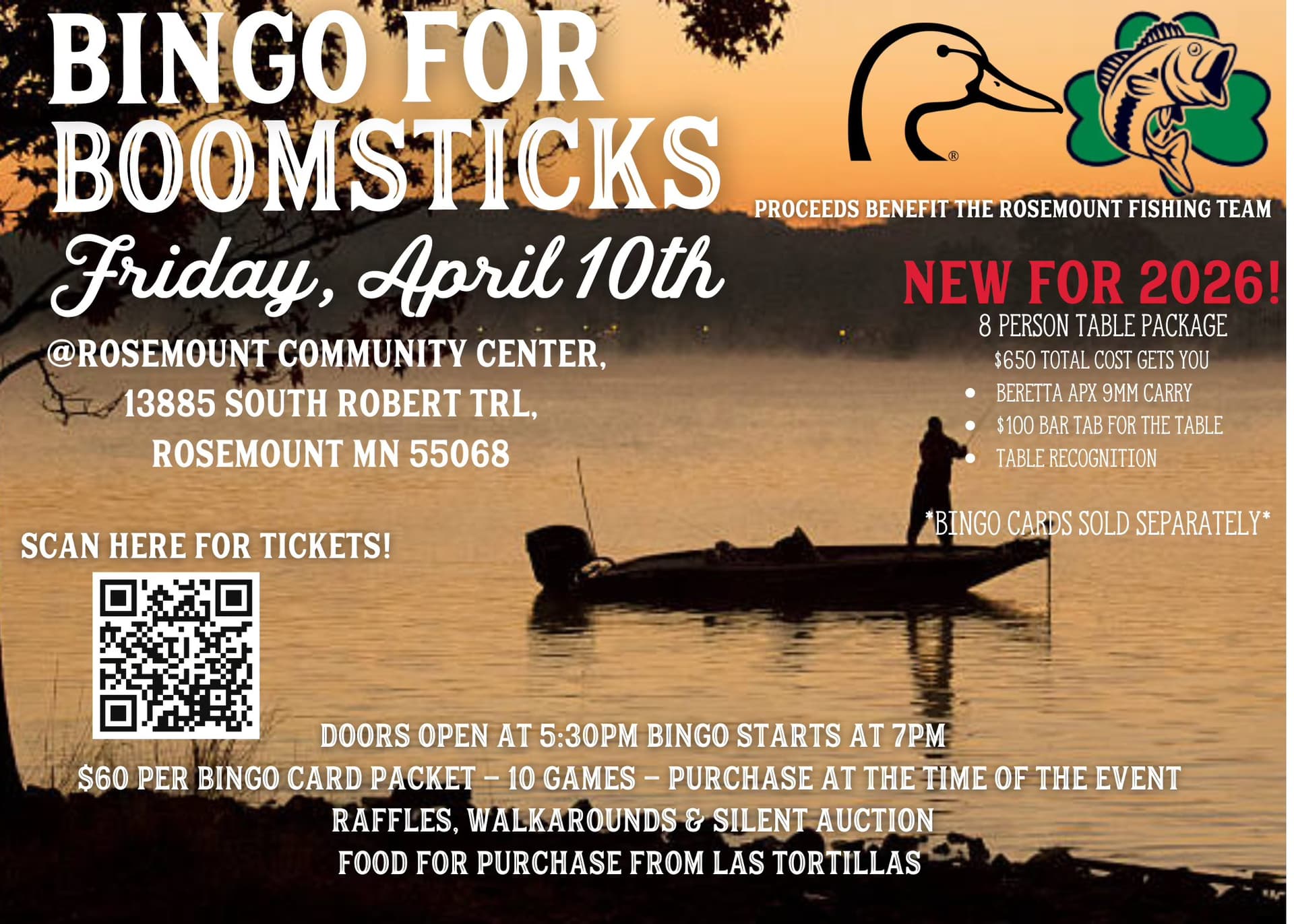 Rosemount Irish Fishing DU Bingo Fundraiser