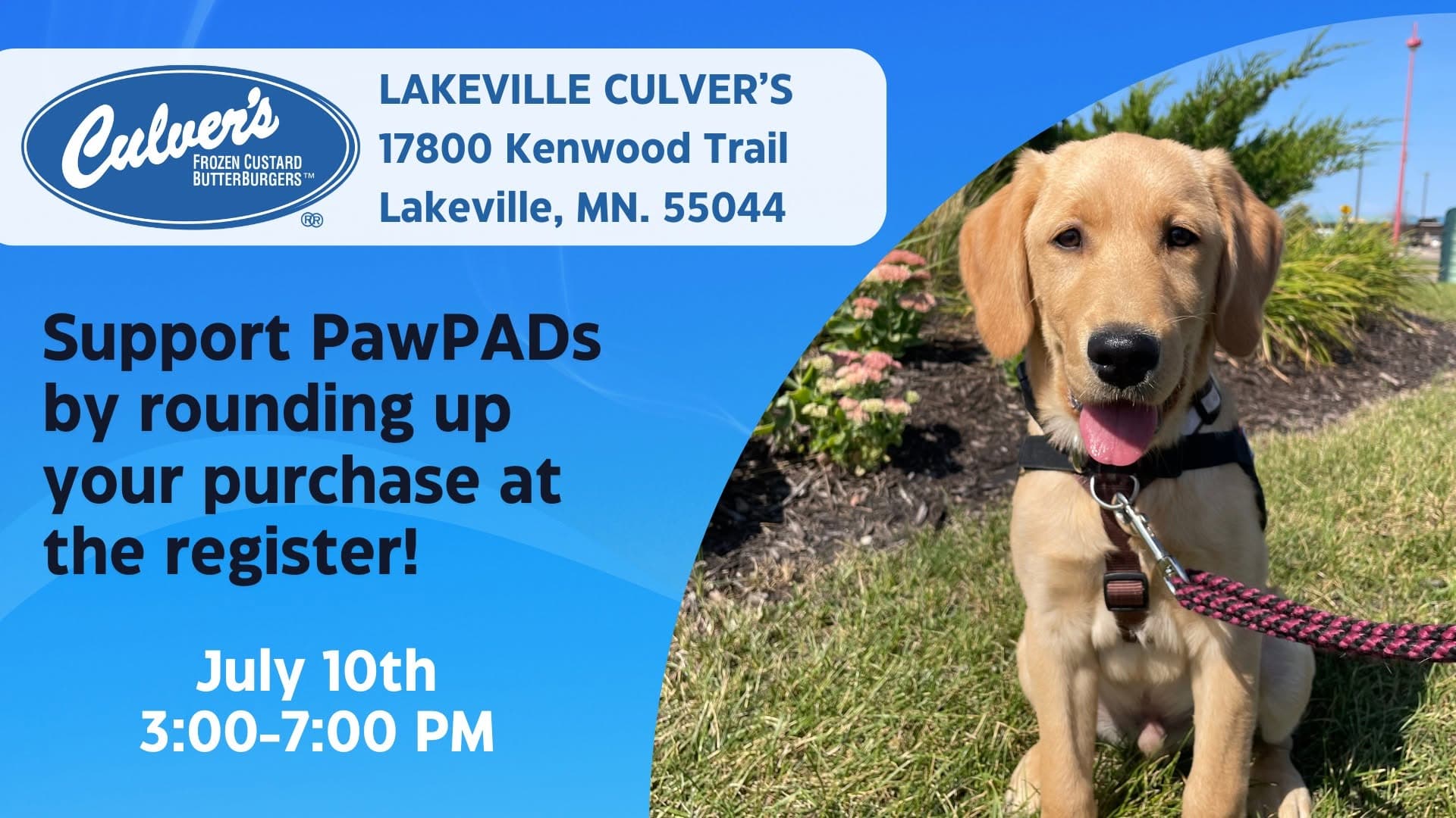 Round Up Fundraiser at Lakeville Culver's!