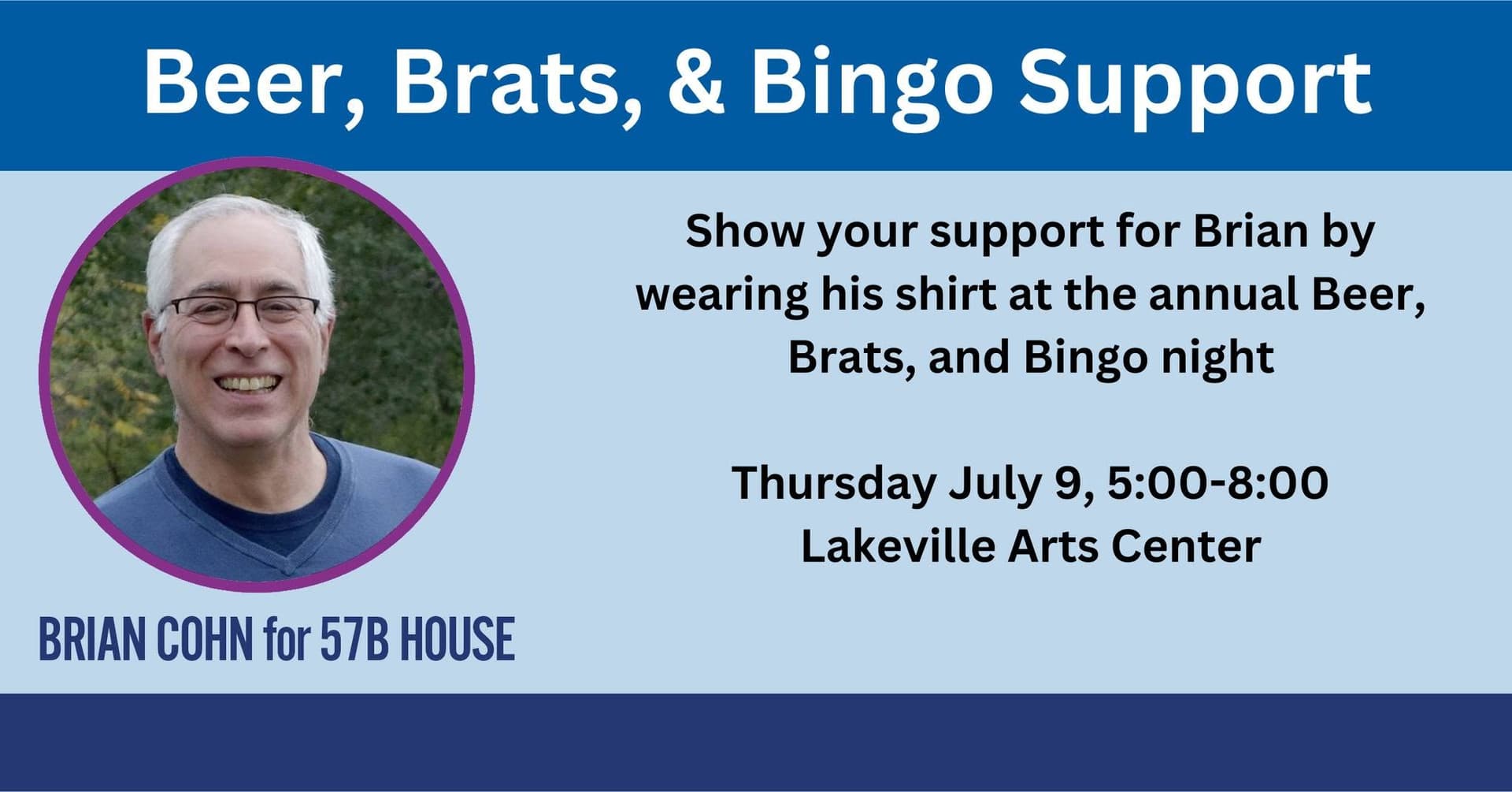 Show your colors at Beer, Brats, and Bingo