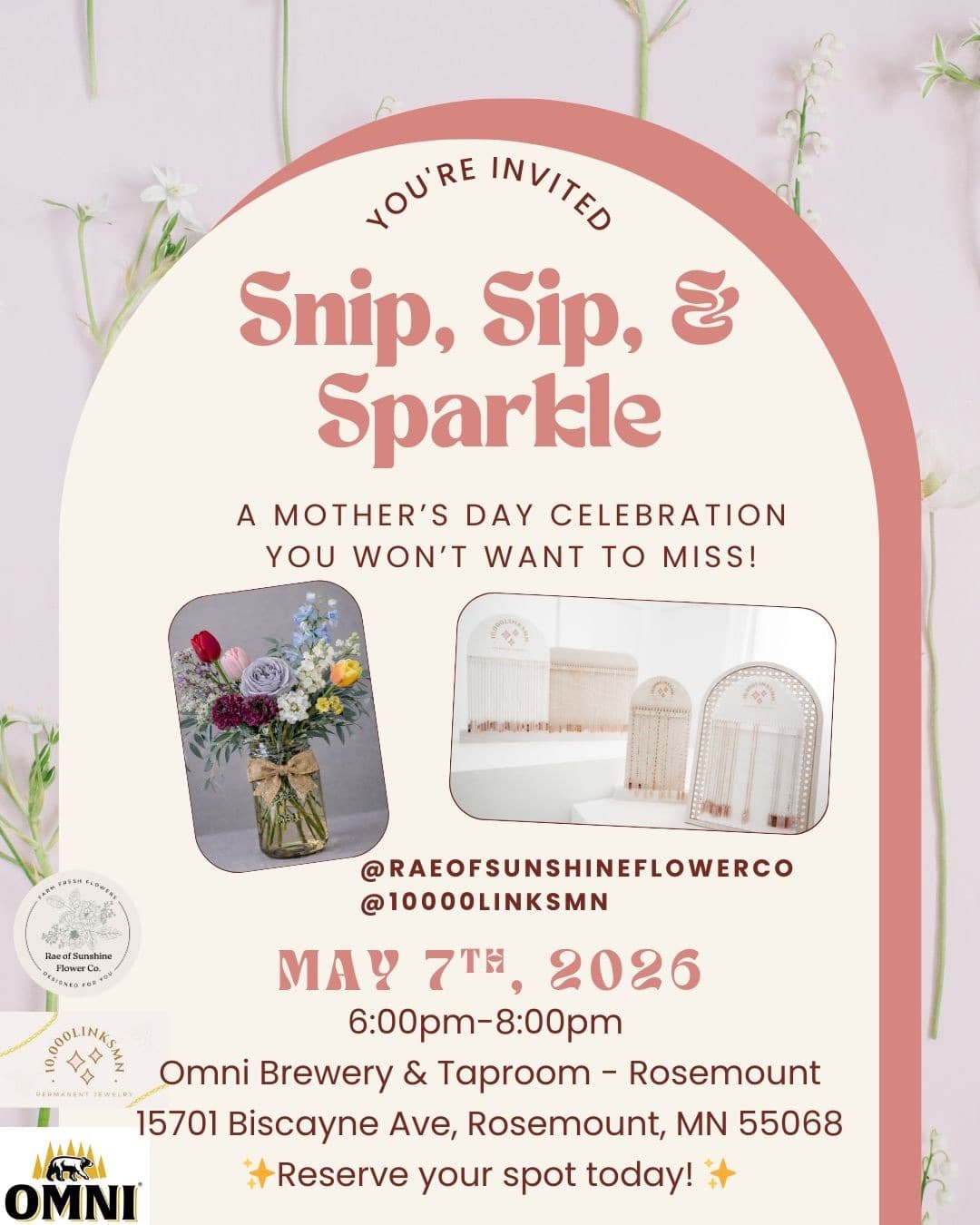 Snip, Sip & Sparkle! A Mother's Day Event!