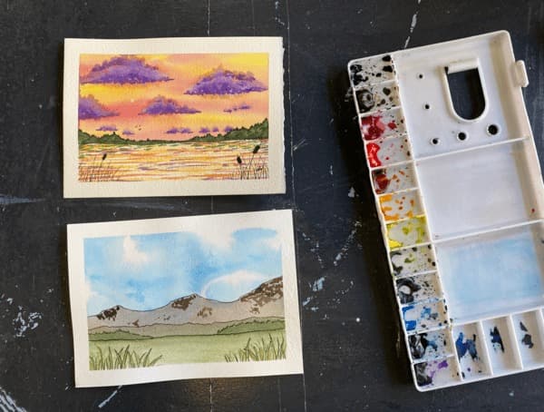 Spring Landscapes in Watercolor and Pen