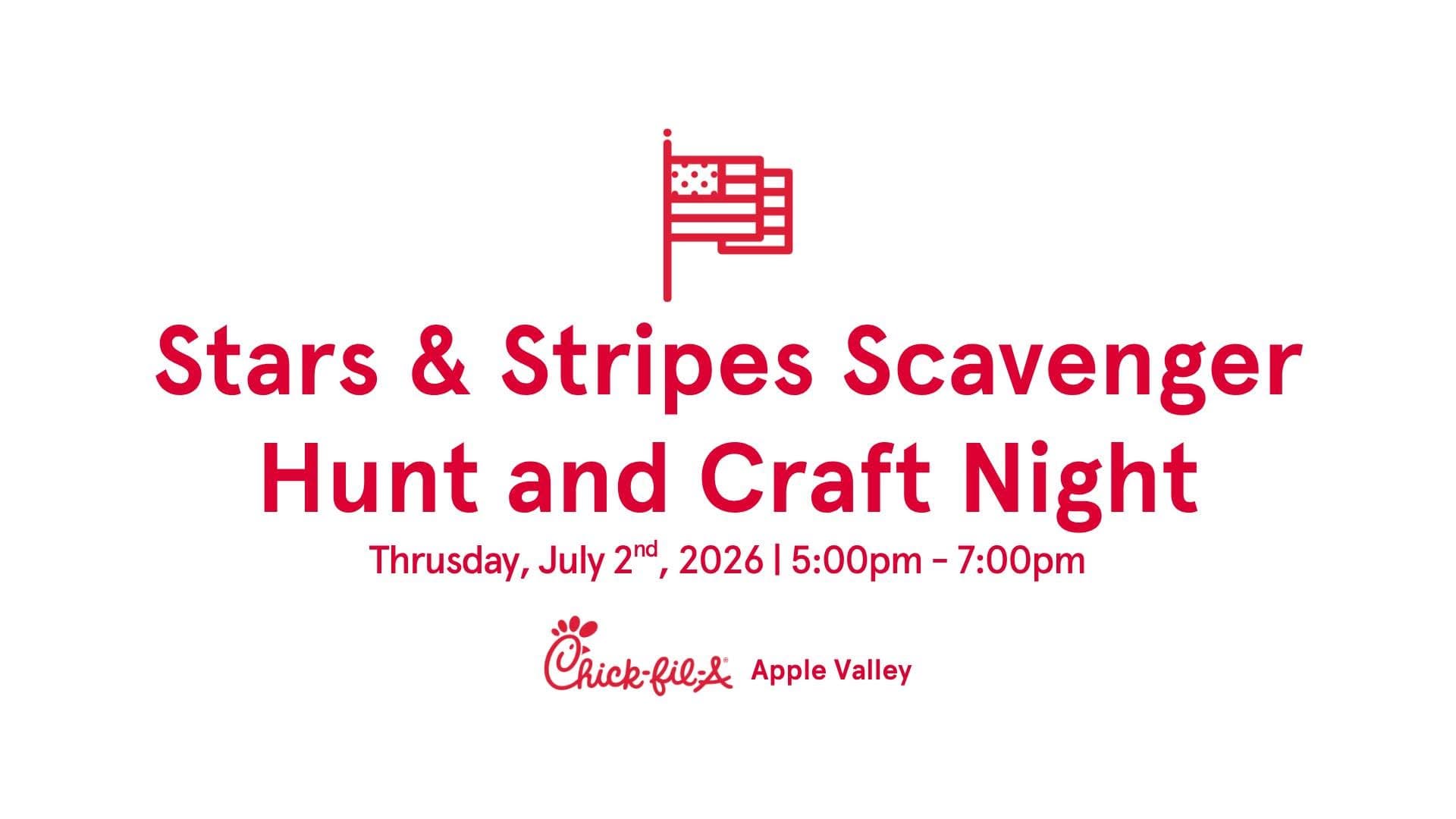Stars & Stripes Scavenger Hunt and Craft Night