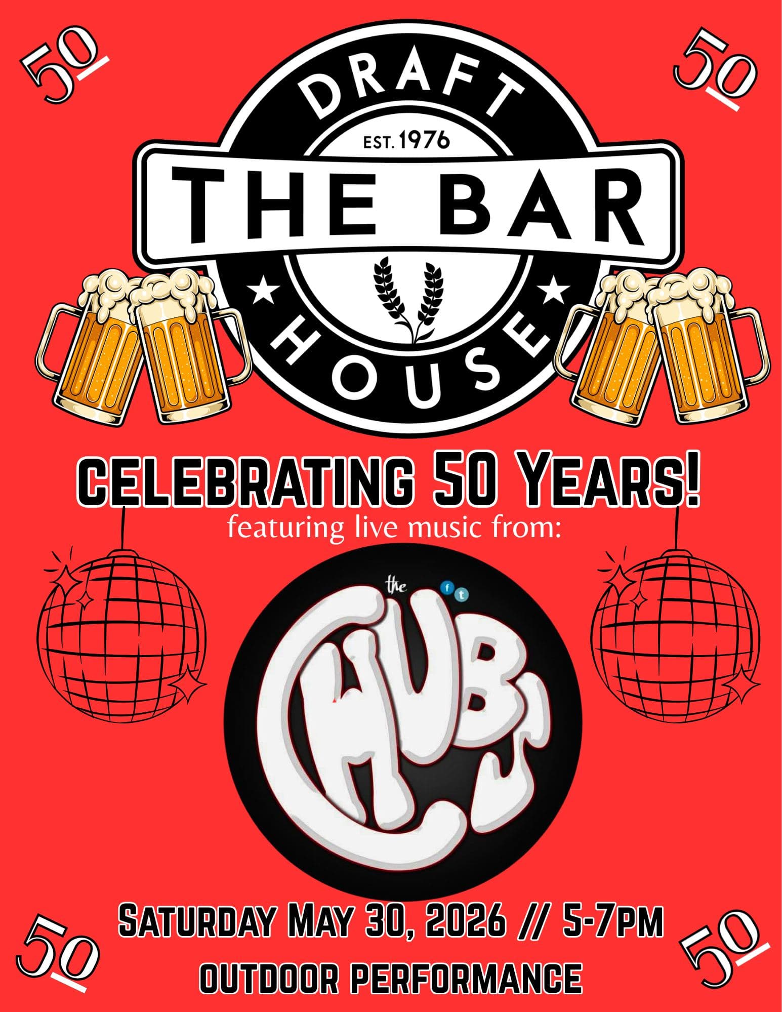 The CHUBS at The Bar Draft House 50th Anniversary Party