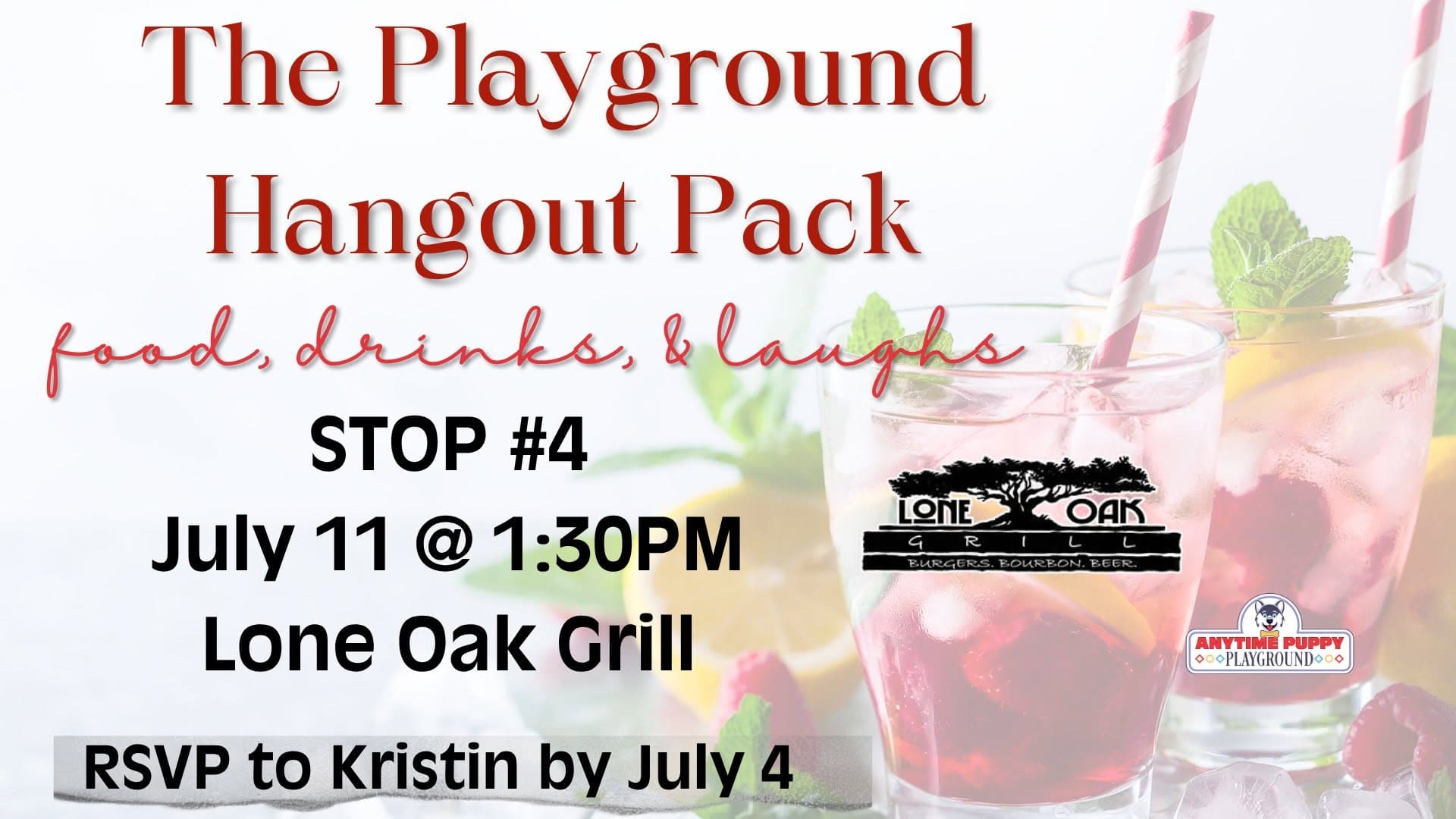 The Playground Hangout Pack - Lone Oak Grill (Eagan)