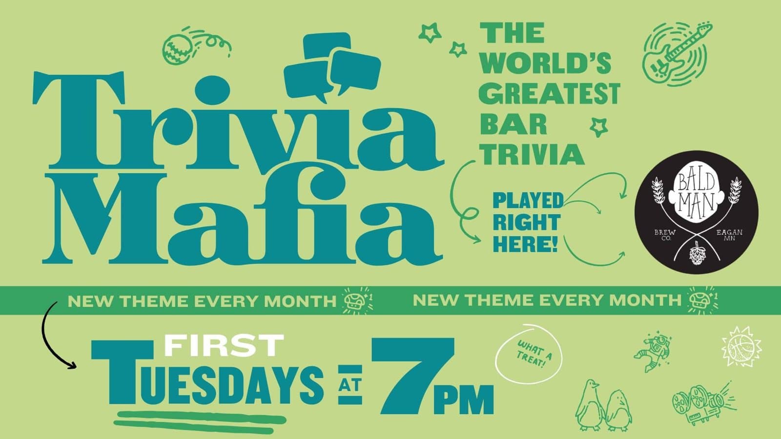 Themed Trivia at Bald Man Brewing Co.