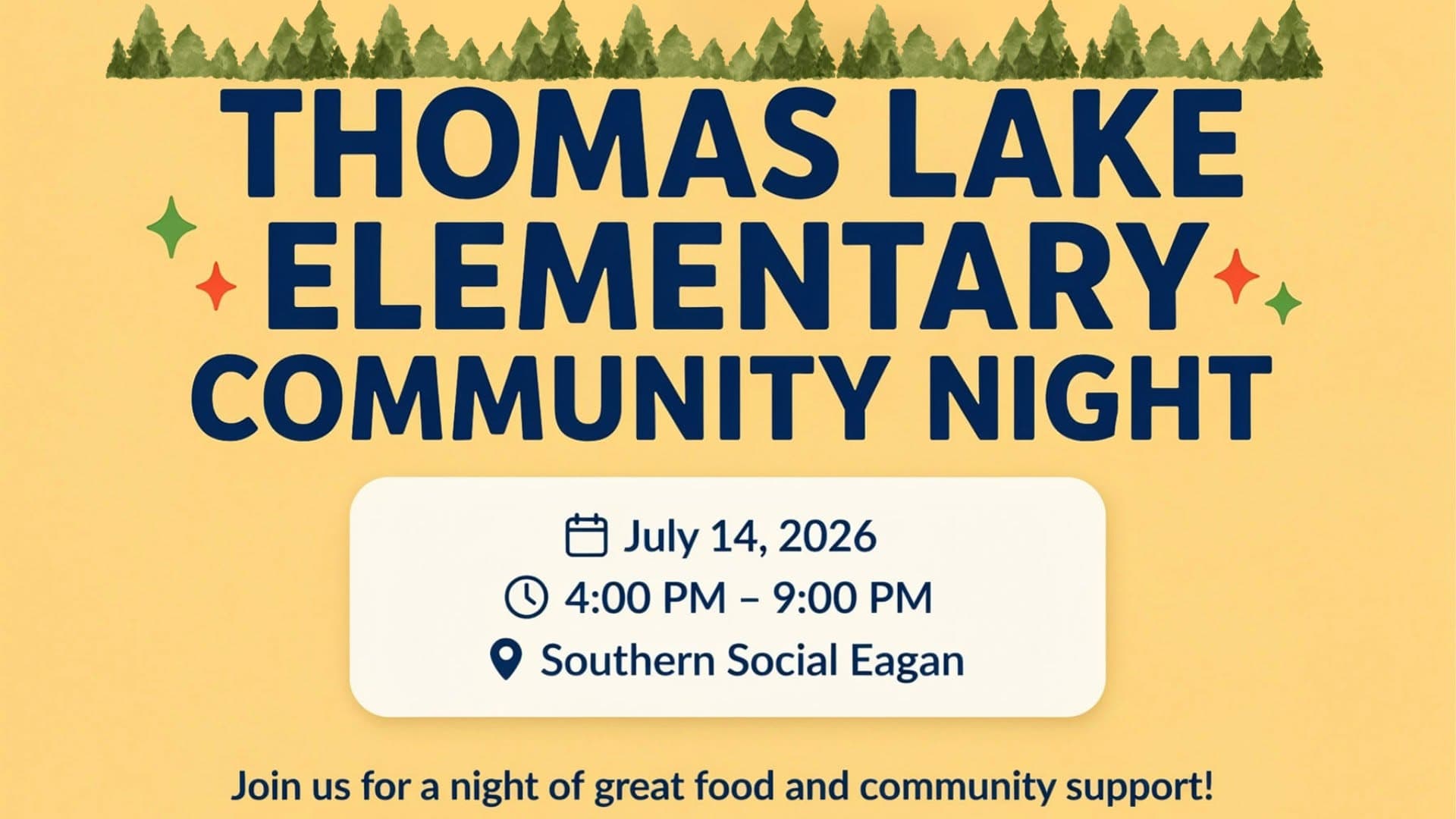 Thomas Lake Elementary Community Night! 🦅📚