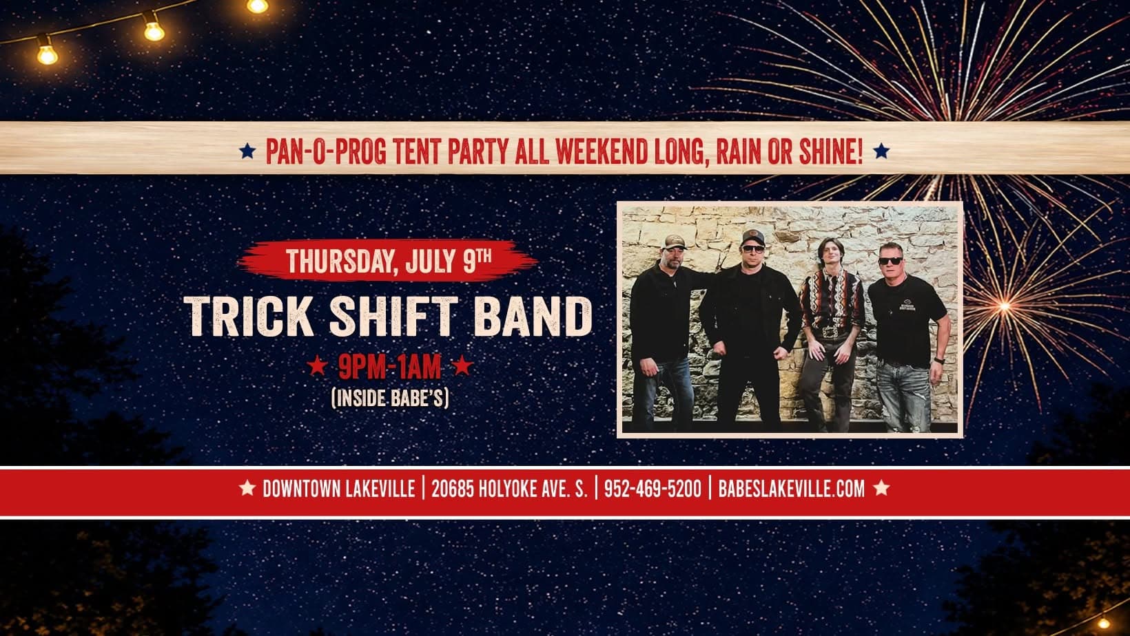 Trick Shift Band at Babe's Hometown Bar / Pan-O-Prog 2026